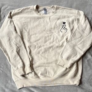 Cream Graphic Sweatshirt KPOP unisex